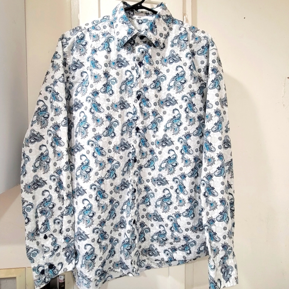 Tasso Elba Men's XL long sleeve shirt Paisley